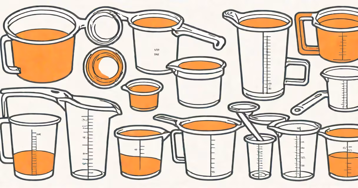 Set of measuring cups including 1/4, 1/3, 1/2, and 3/4 sizes