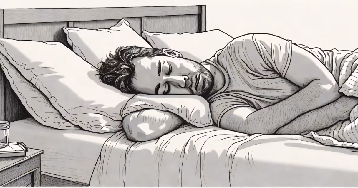 Person sleeping peacefully in bed