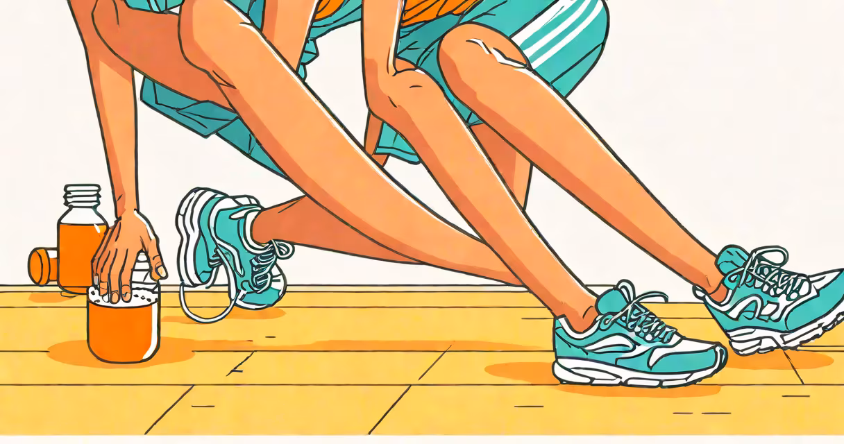 A person experiencing leg cramps while exercising