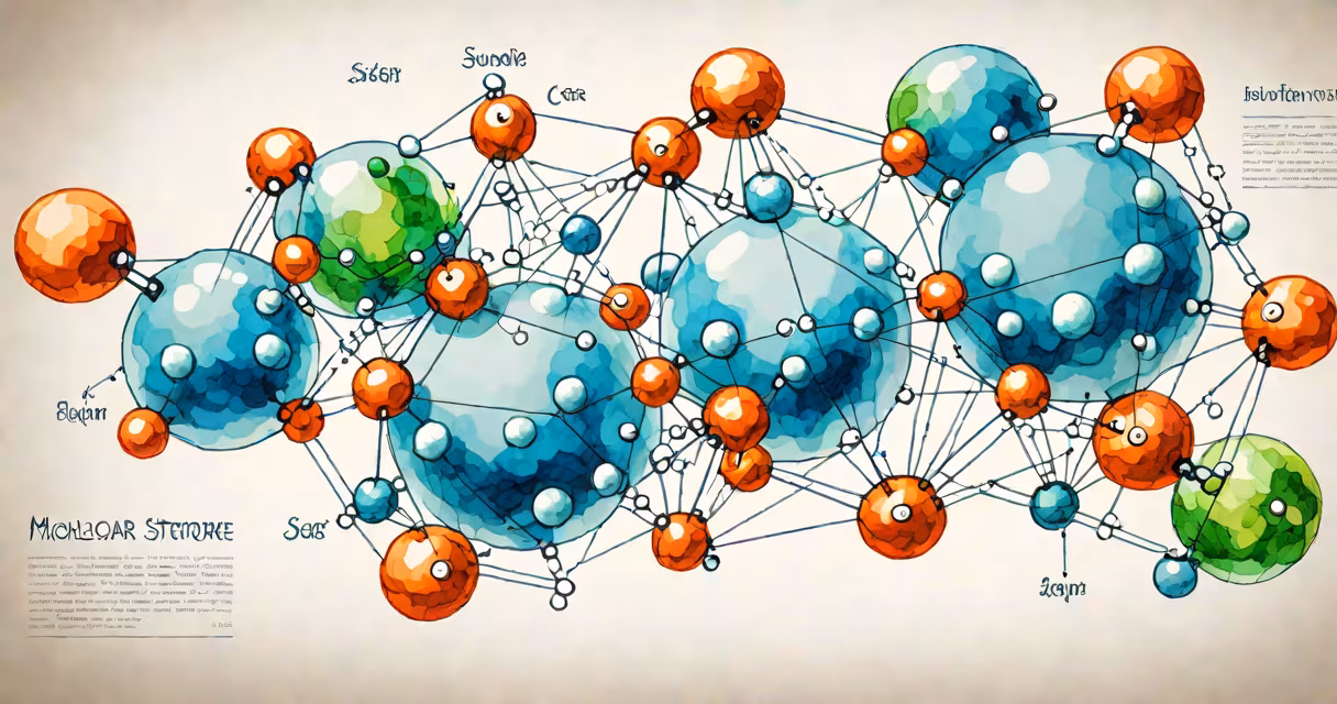 3D rendering of a water molecule with labeled atoms