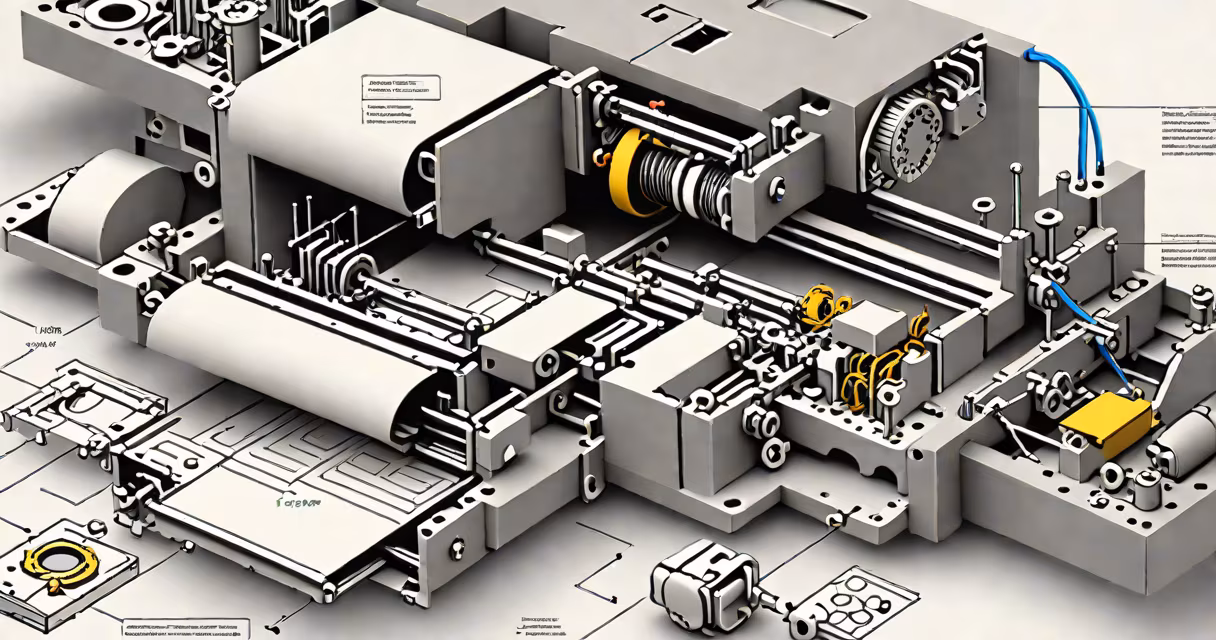 Close-up of a printers internal mechanisms during operation