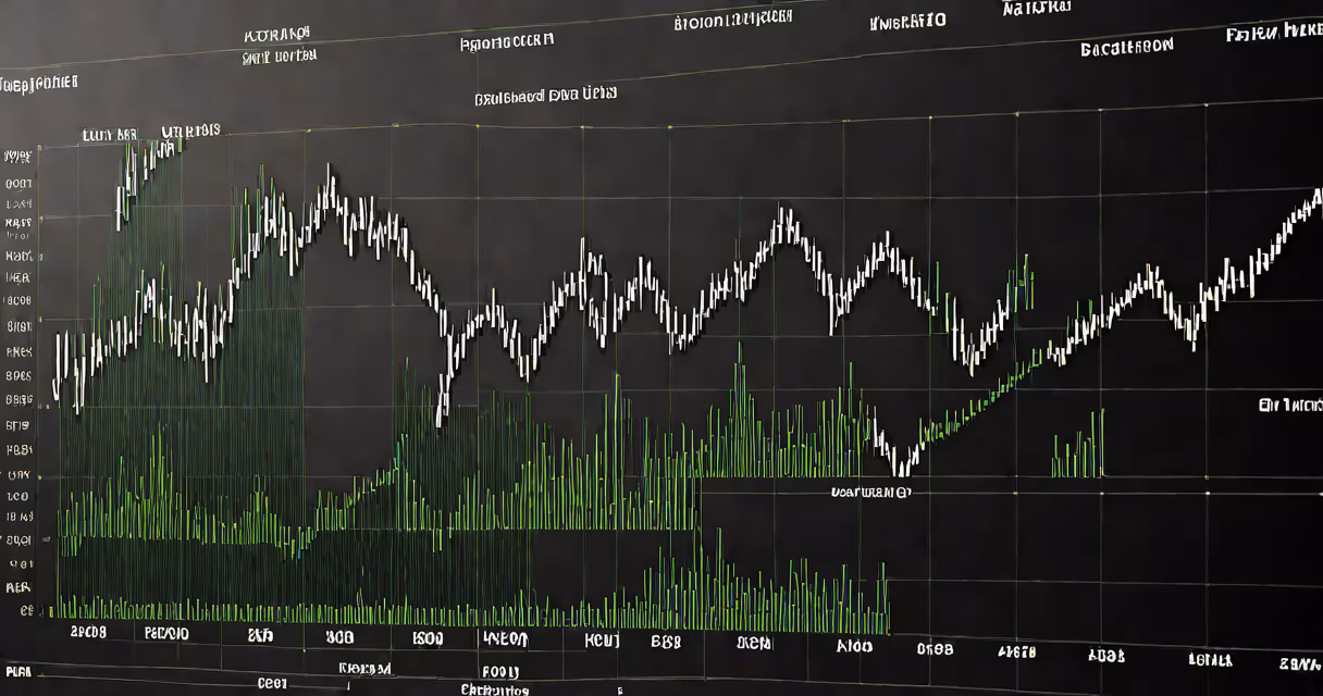 Stock chart with forward P/E overlay showing projected earnings
