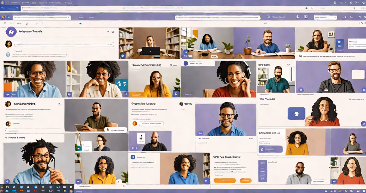 Screenshot of Microsoft Teams interface showing chat, video call, and file-sharing options