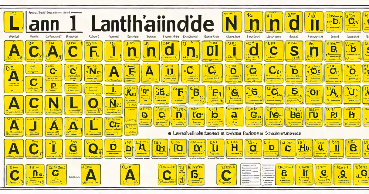 Periodic table highlighting the lanthanide and actinide series