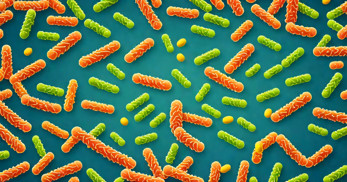Microscopic view of E. coli and C. difficile bacteria under magnification