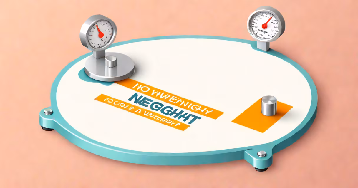 A scale showing a sharp drop in weight with a warning sign overlay