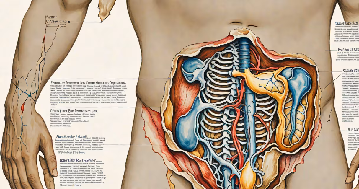Anatomical diagram highlighting the lower left quadrant of the abdomen
