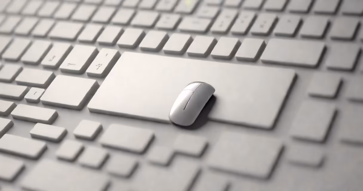A computer screen showing a large, visible mouse pointer