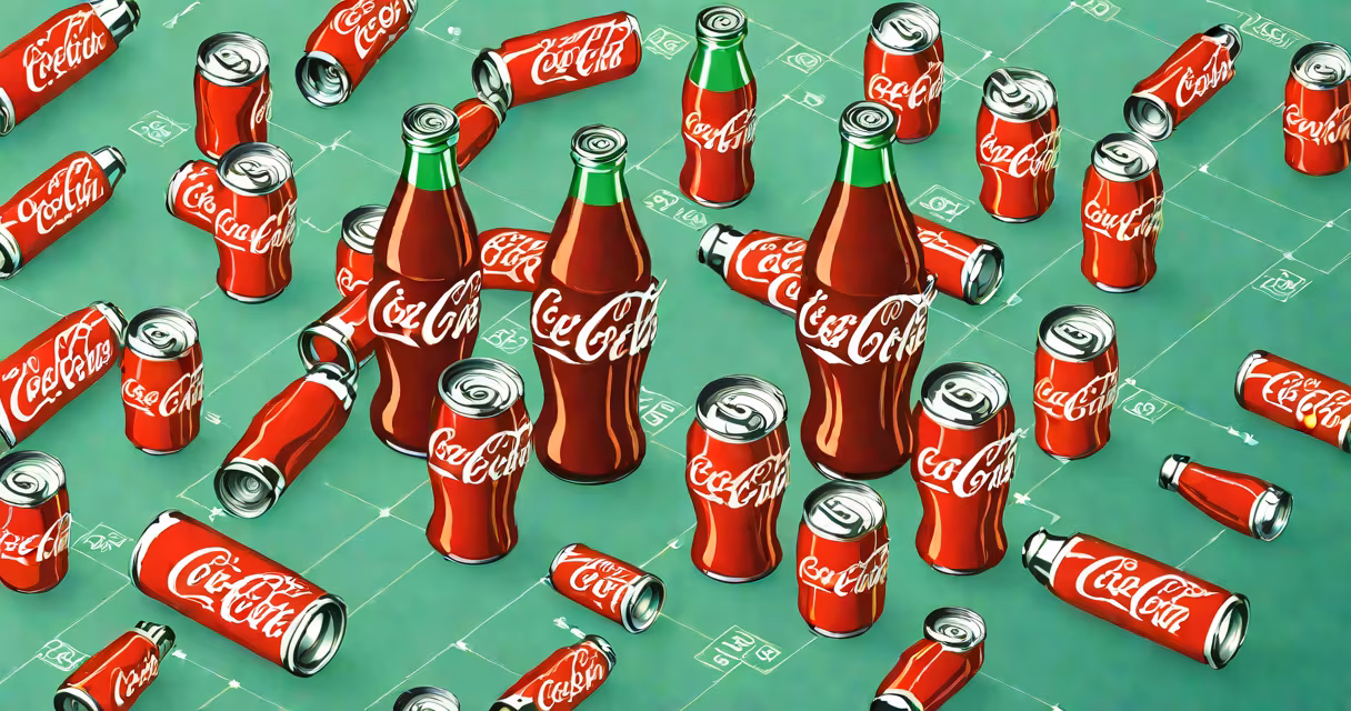 Stock chart showing Coca-Colas share price trend over five years