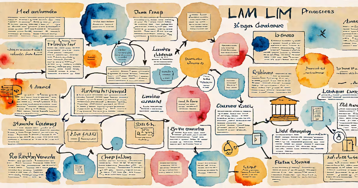 Diagram showing how an LLM processes input text
