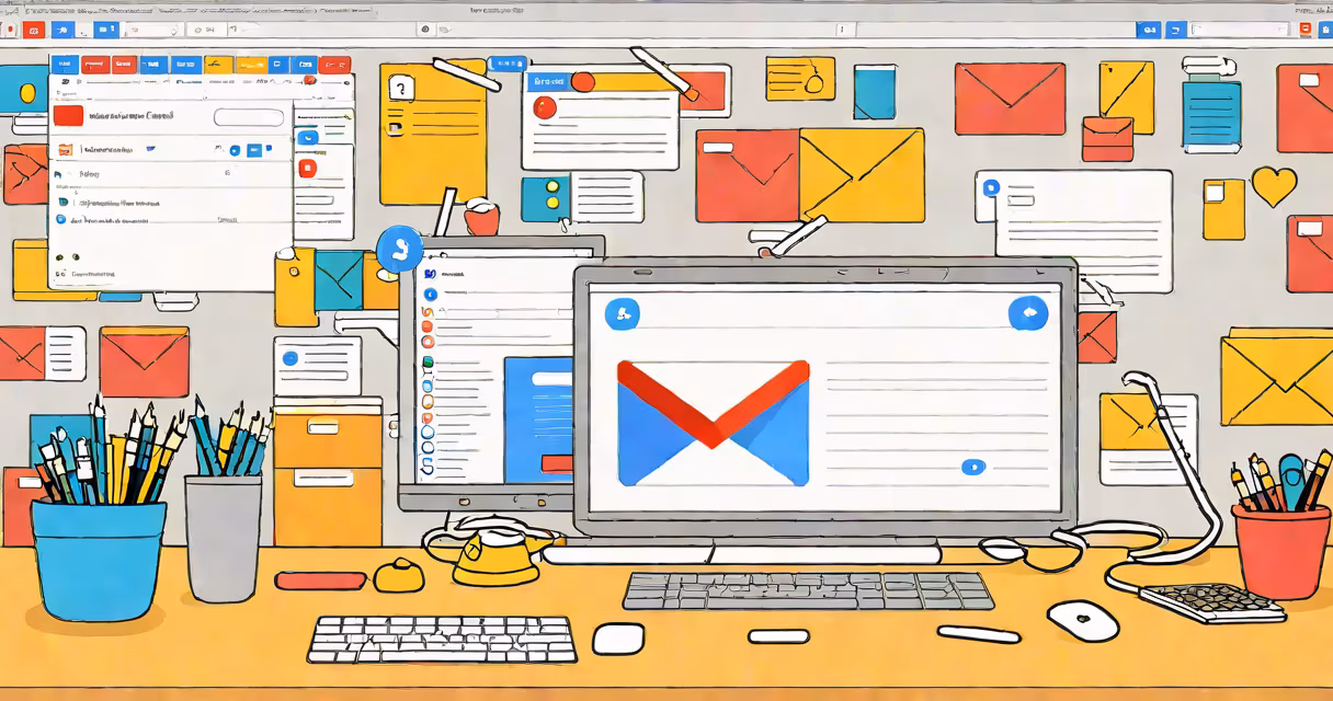 Screenshot of Gmail interface showing steps to create a listserv