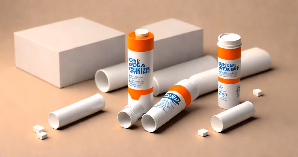 A tube of hydrocortisone cream next to a box of oral antihistamines