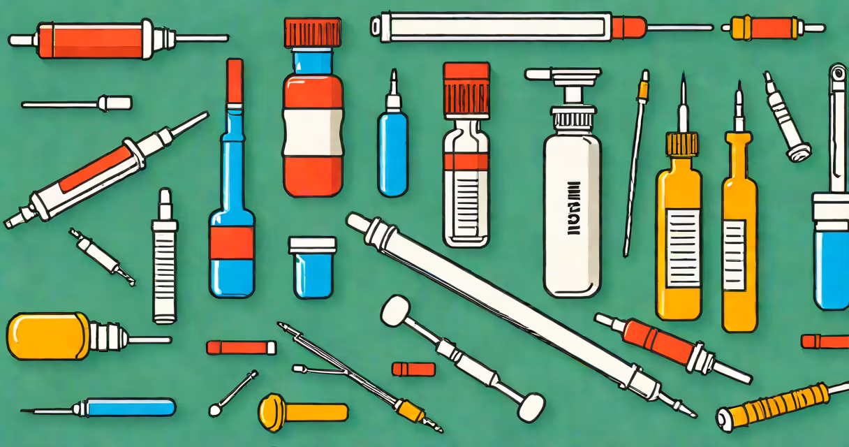Syringe and vial representing anti-TNF drug administration