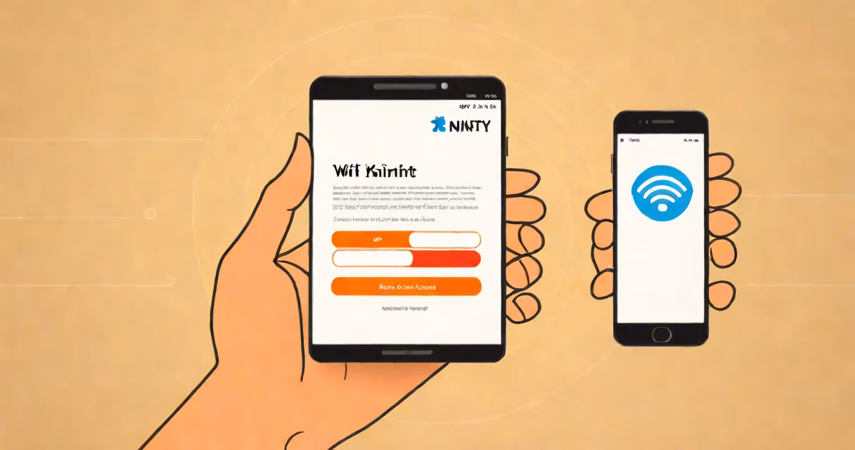 A smartphone displaying the Xfinity WiFi hotspot login page