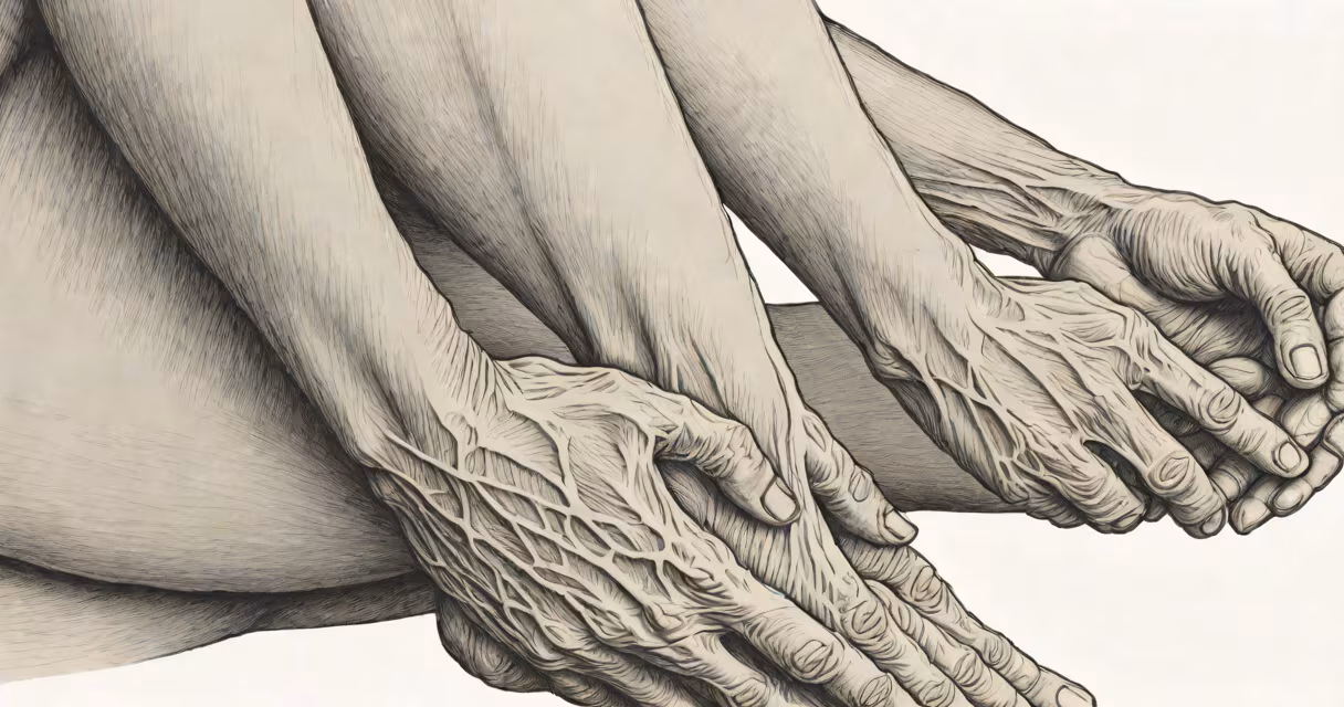 A person holding their knee, illustrating arthritis pain.
