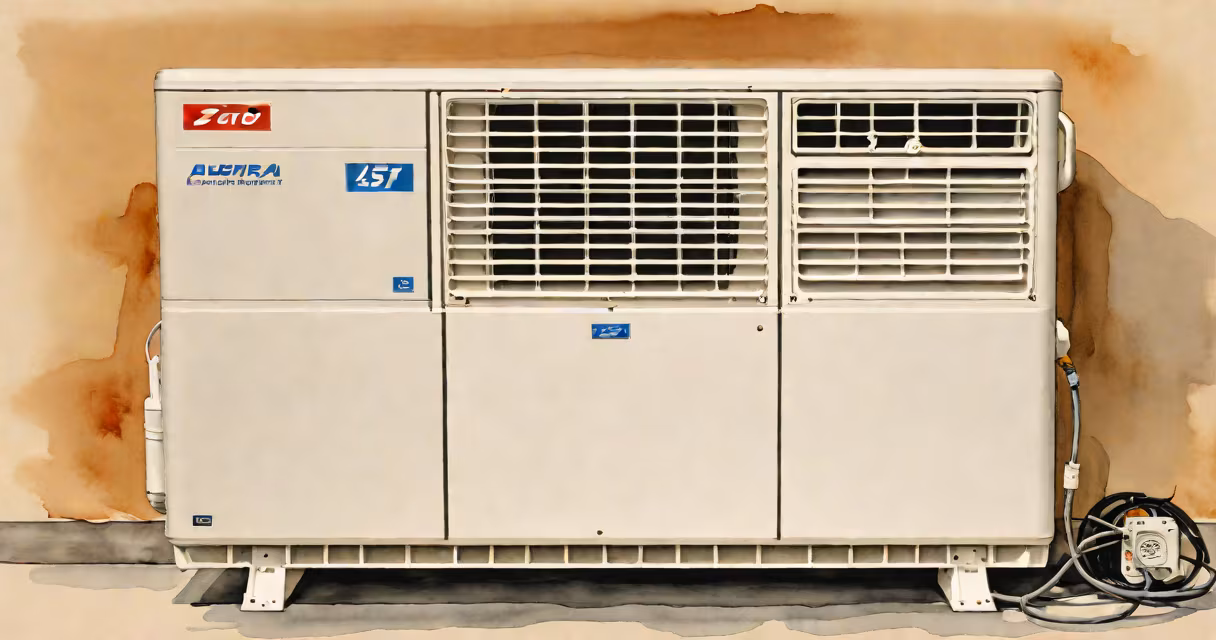 White 7500 BTU air conditioner unit against a neutral background