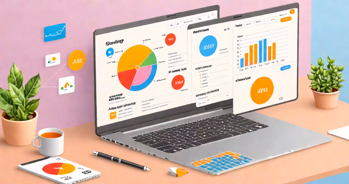 Laptop displaying an affiliate dashboard with earnings statistics