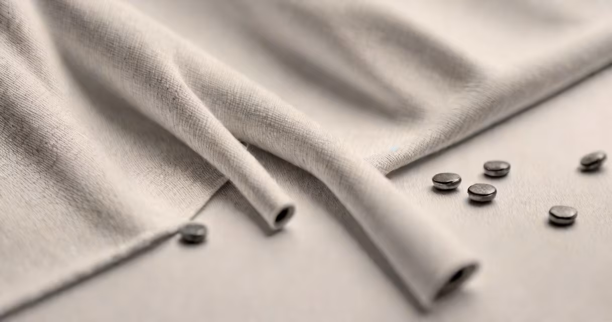 Close-up of fabric with visible pills versus smooth fabric