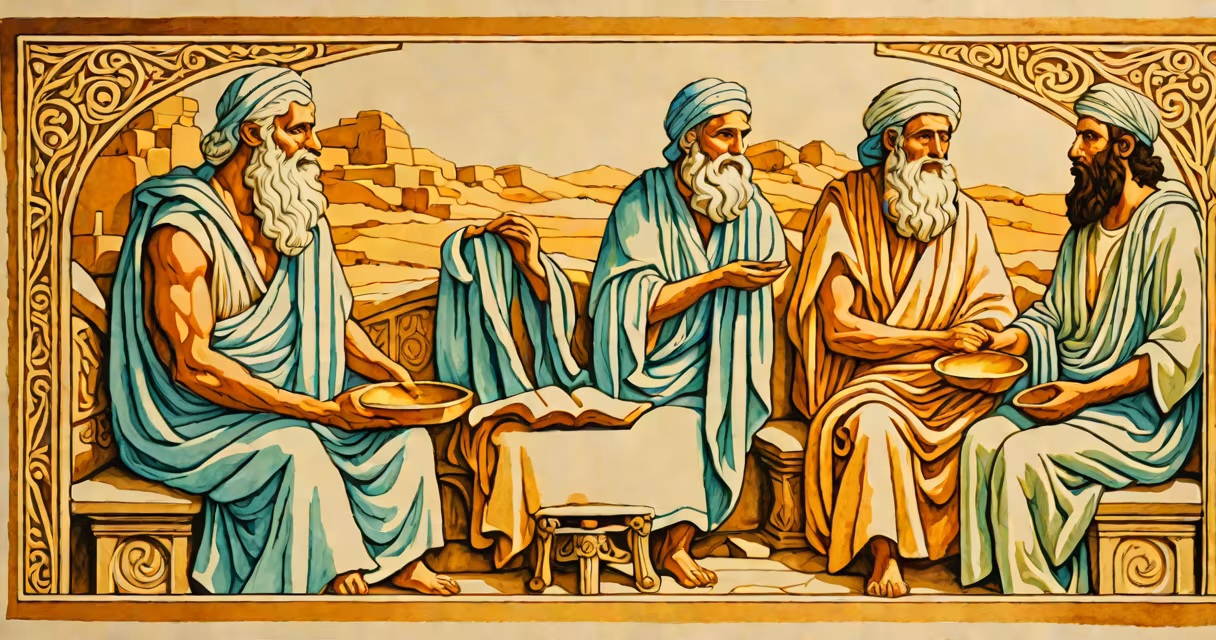 Ancient relief depicting Moses and Jethro
