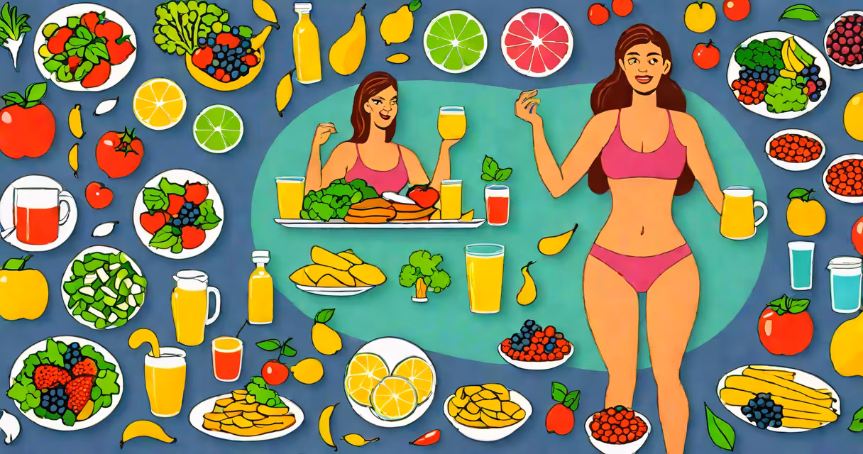 A woman following a balanced meal plan with whole foods