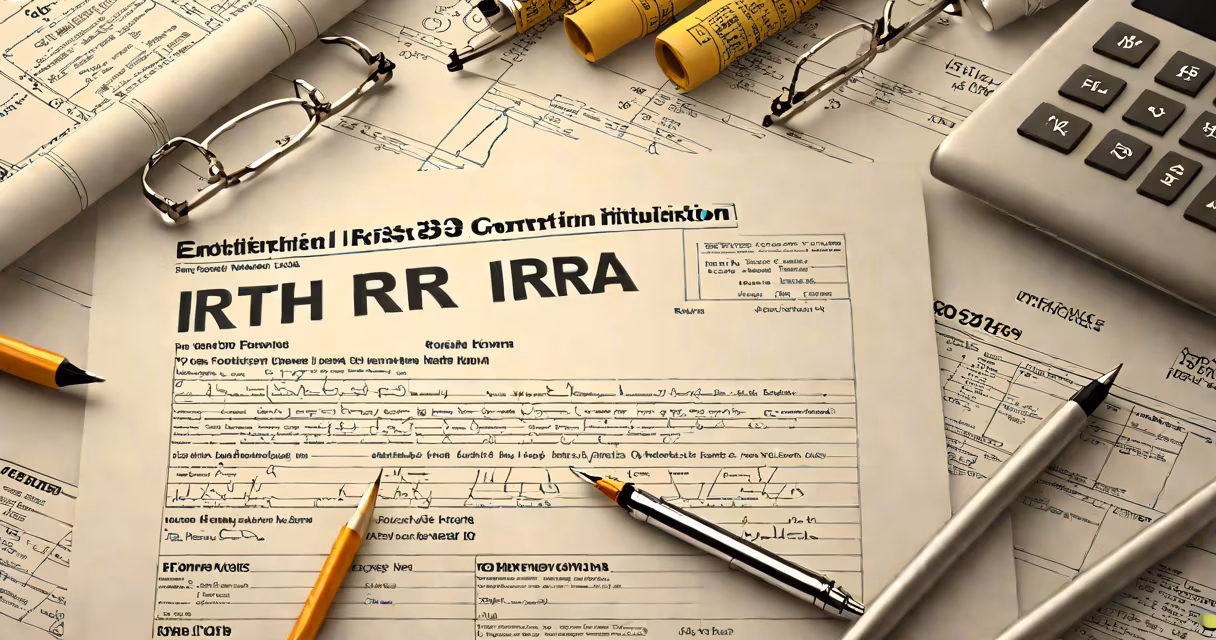 Close-up of IRS Form 5329 for correcting excess IRA contributions