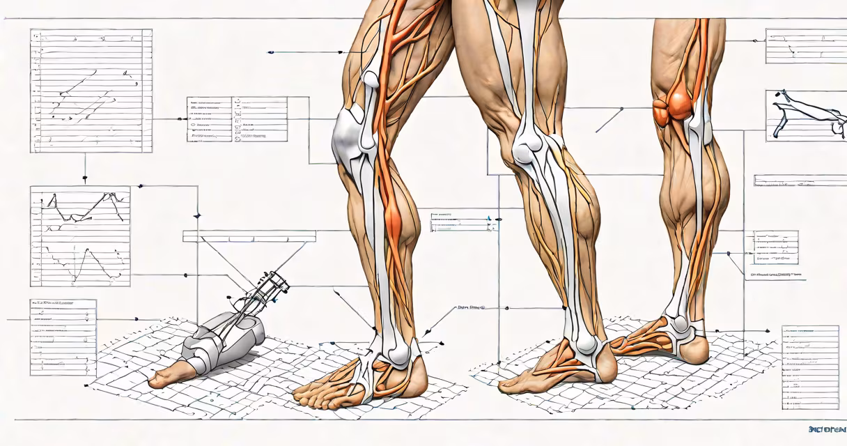 Person holding their calf in pain