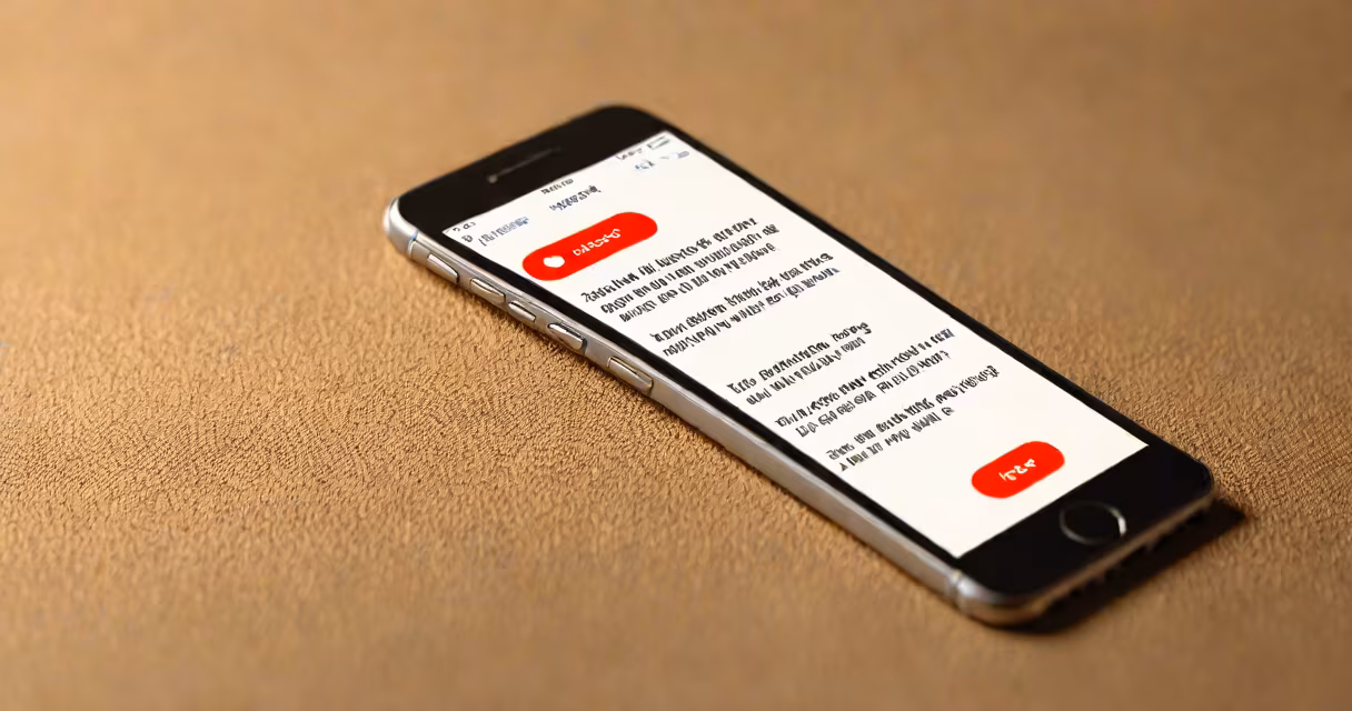 A smartphone displaying a text message conversation