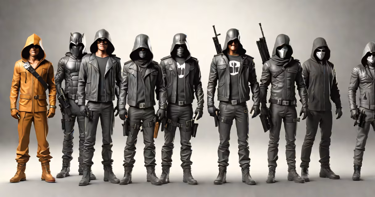 The Boys cast in character as the titular vigilantes