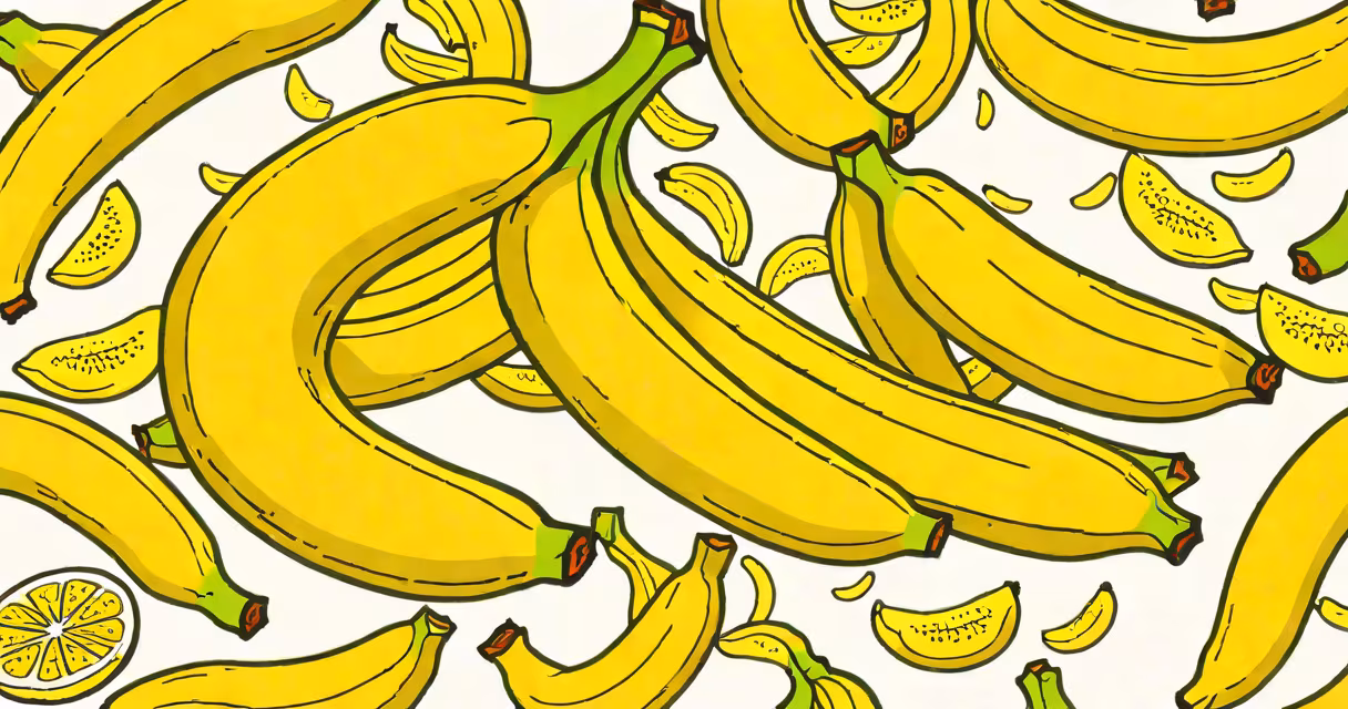 Ripe banana with peel partially removed on white background