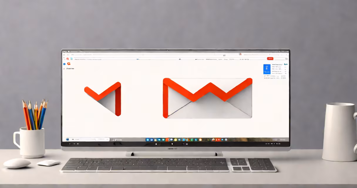 Screenshot of Gmail inbox on desktop with unread messages highlighted