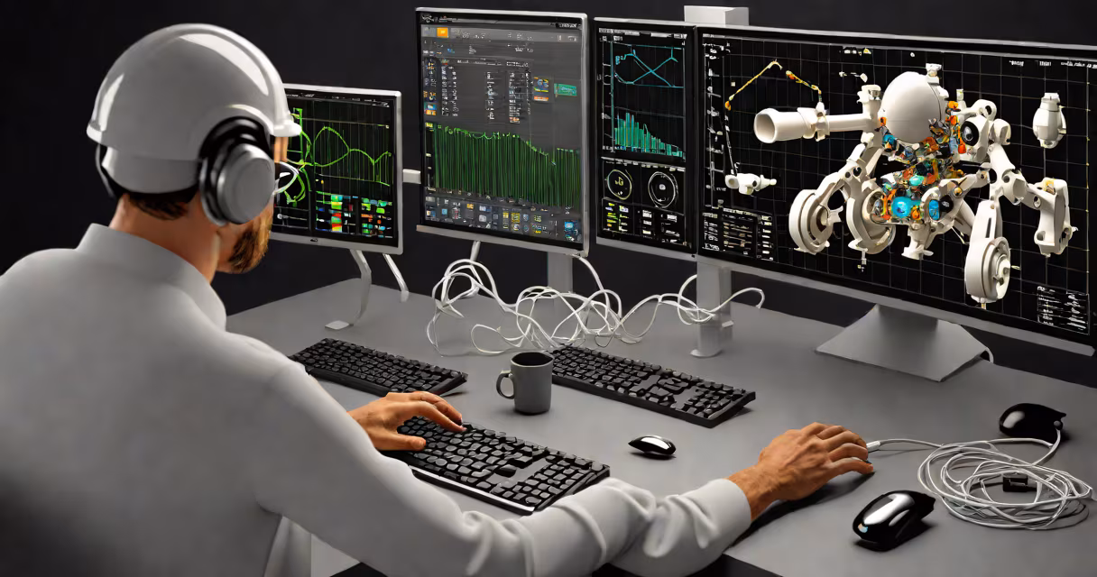 Mechanical engineer working with CAD software on a computer screen