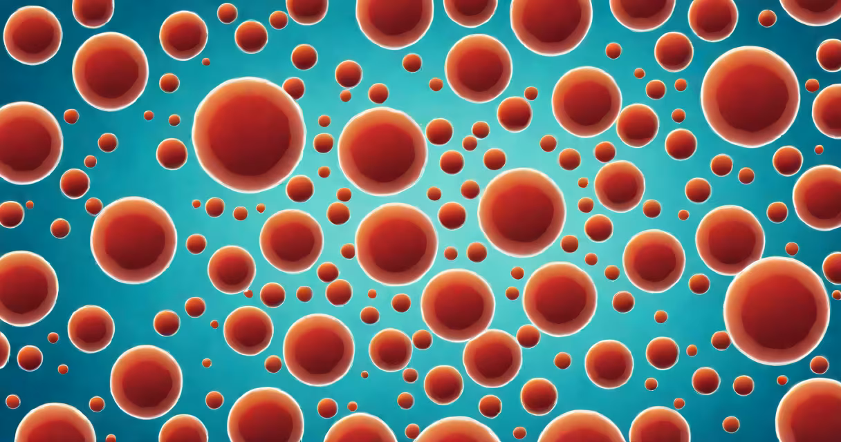 Microscopic view of blood smear showing immature granulocytes