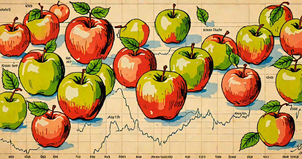 Stock chart showing Apples share price over the past year