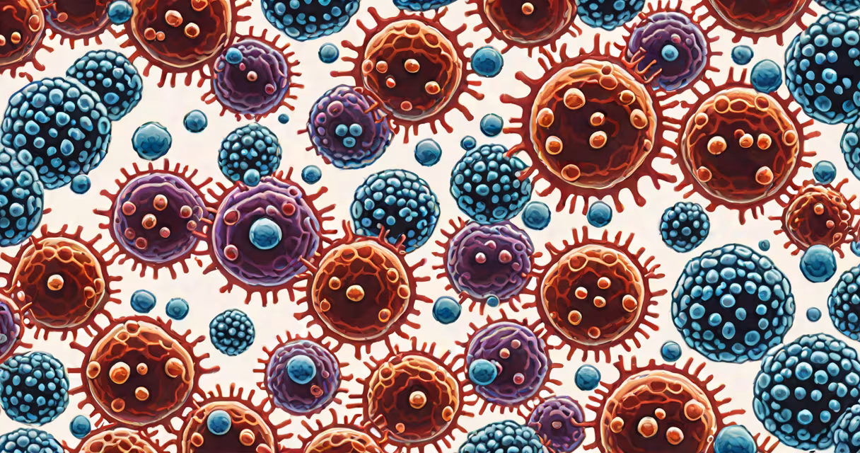 Microscopic image of monocytes under a microscope