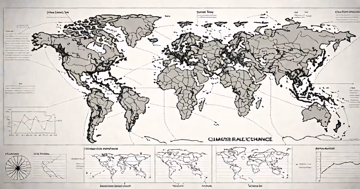 A map showing global temperature anomalies due to climate change