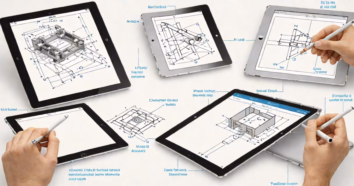 Front and back view of an iPad showing the model number location