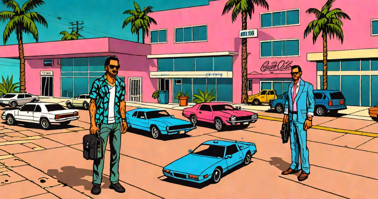 Screenshot of GTA Vice City Online Web interface showing character selection