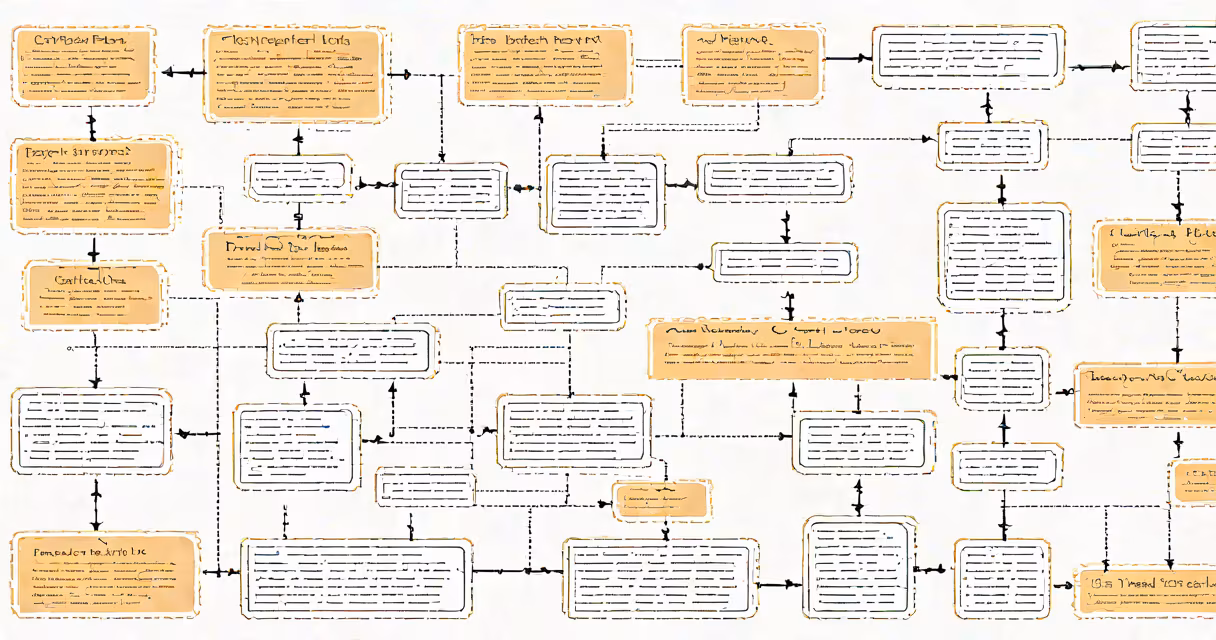 A flowchart showing how transition words connect ideas between sentences