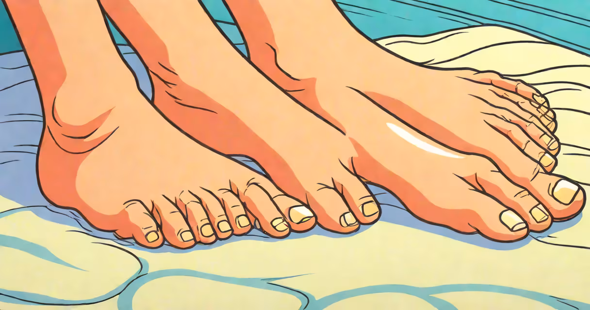 Close-up of a swollen foot with visible redness and puffiness