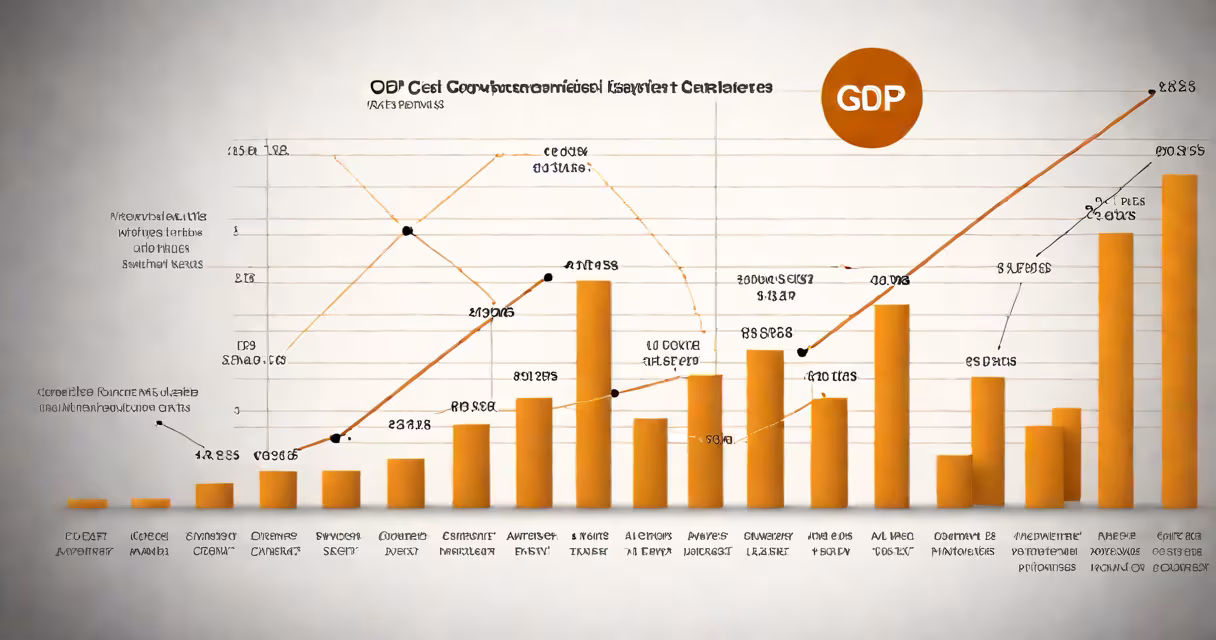 Graph showing GDP growth over time with key economic events marked
