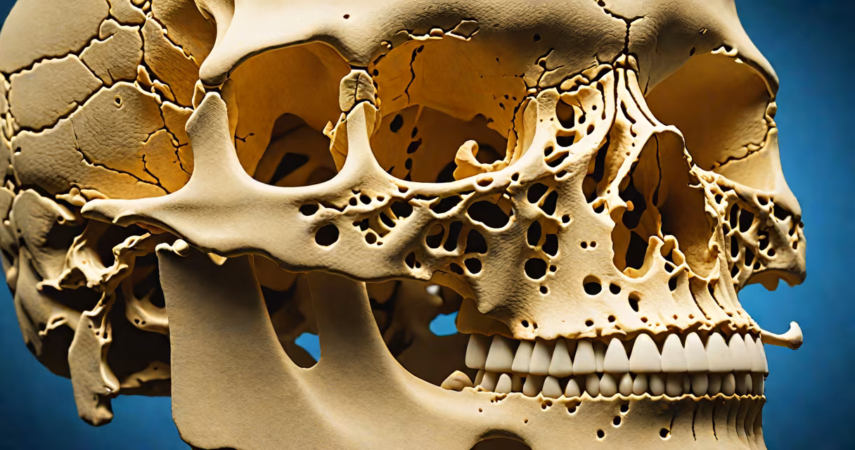Labeled diagram of human nasal bones and surrounding structures