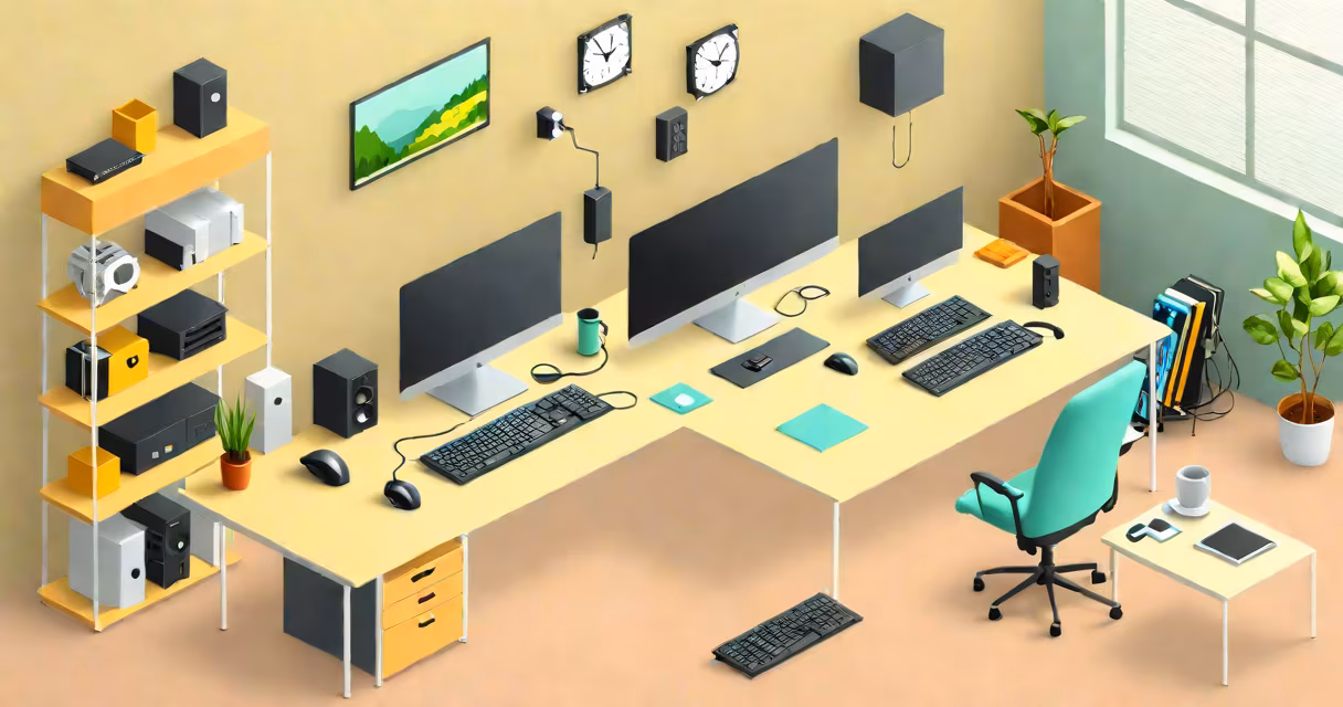 A clean workspace with PC components laid out for assembly