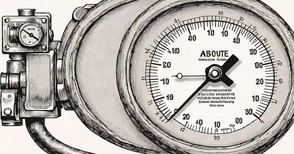 Pressure gauge showing absolute and gauge pressure readings