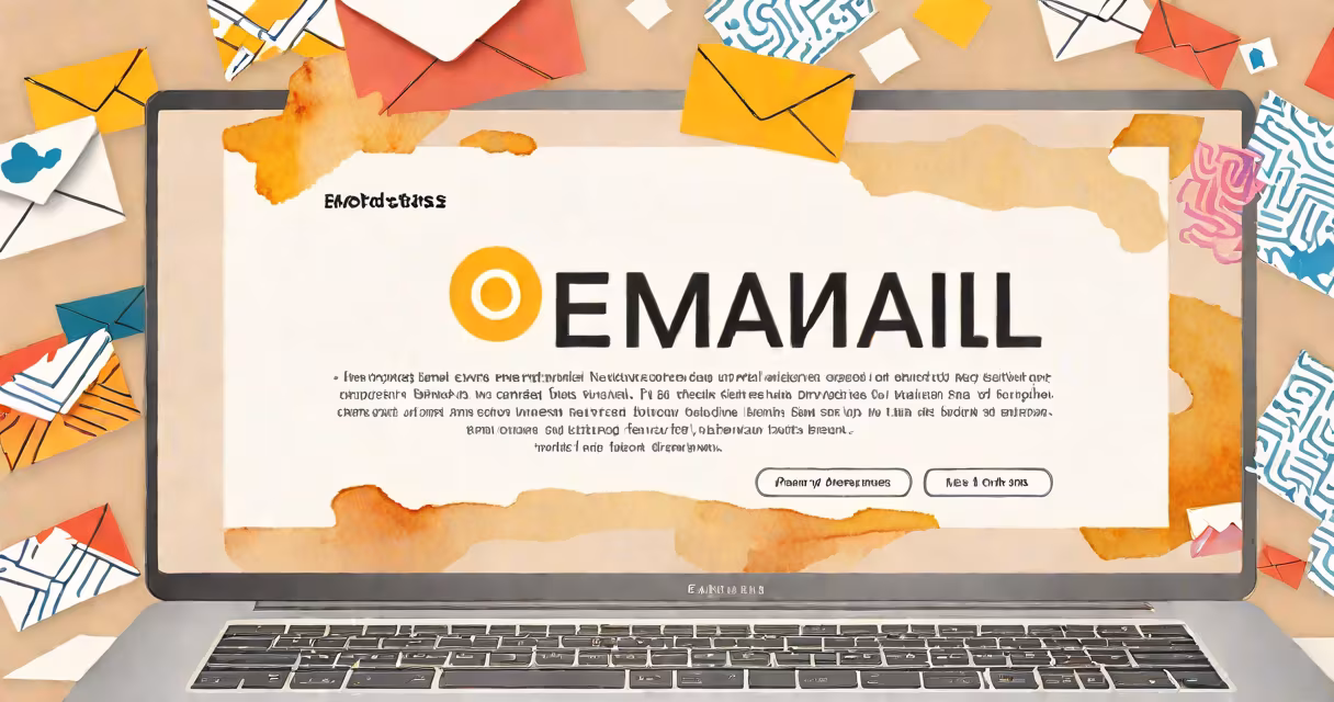 Close-up of a laptop screen displaying a professional email address in an inbox