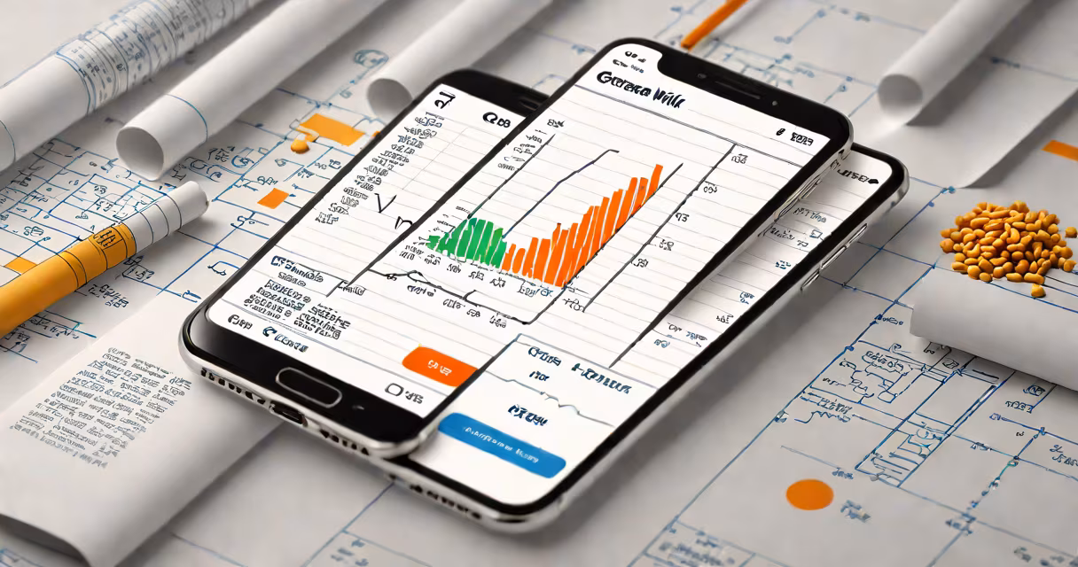 Close-up of a smartphone displaying the General Mills stock chart