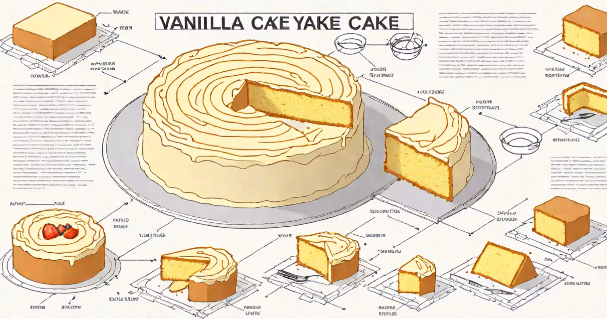 Simple vanilla cake with frosting on a white plate