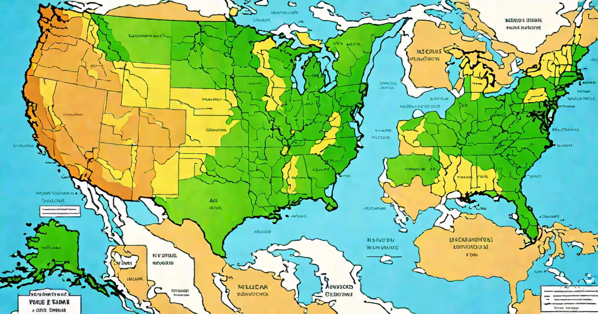 US time zone map highlighting Mountain Time and Pacific Time zones