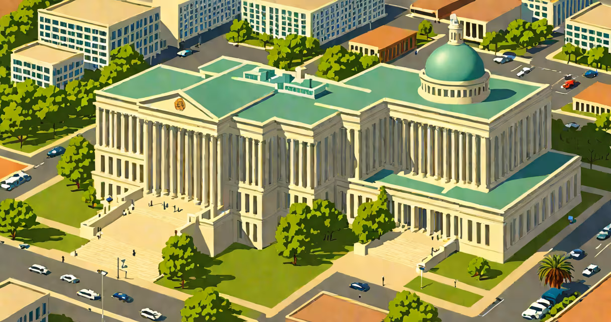 California Department of Justice headquarters building in Sacramento