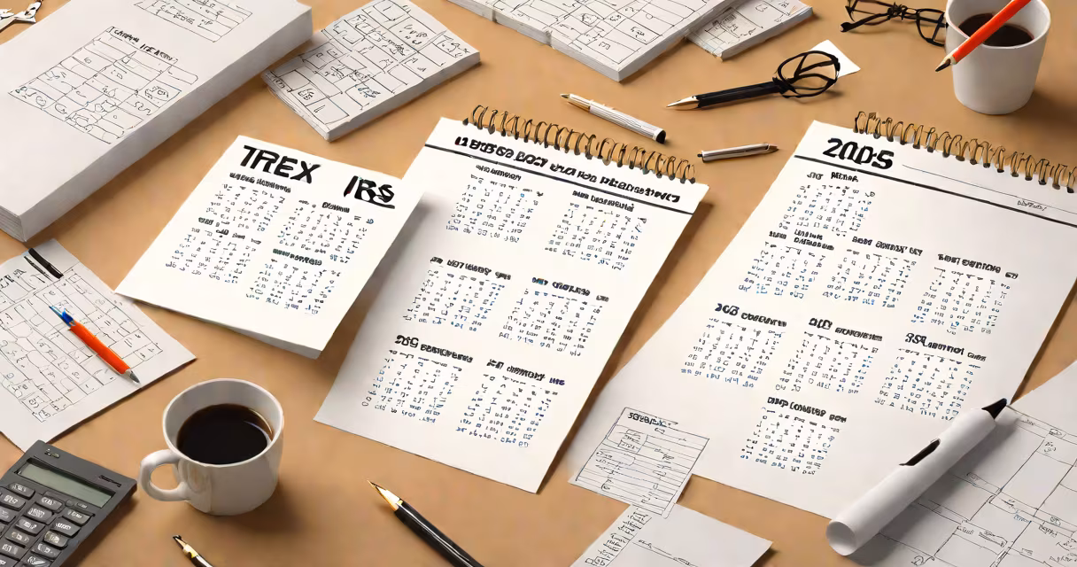 Calendar showing key IRS tax deposit dates with highlighted deadlines
