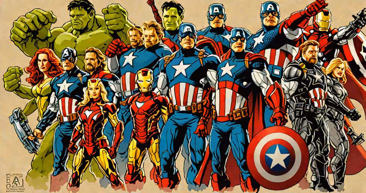 Movie poster for Avengers Encore featuring key characters